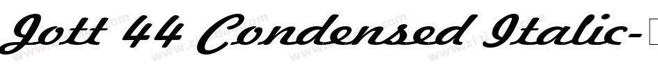 Jott 44 Condensed Italic字体转换